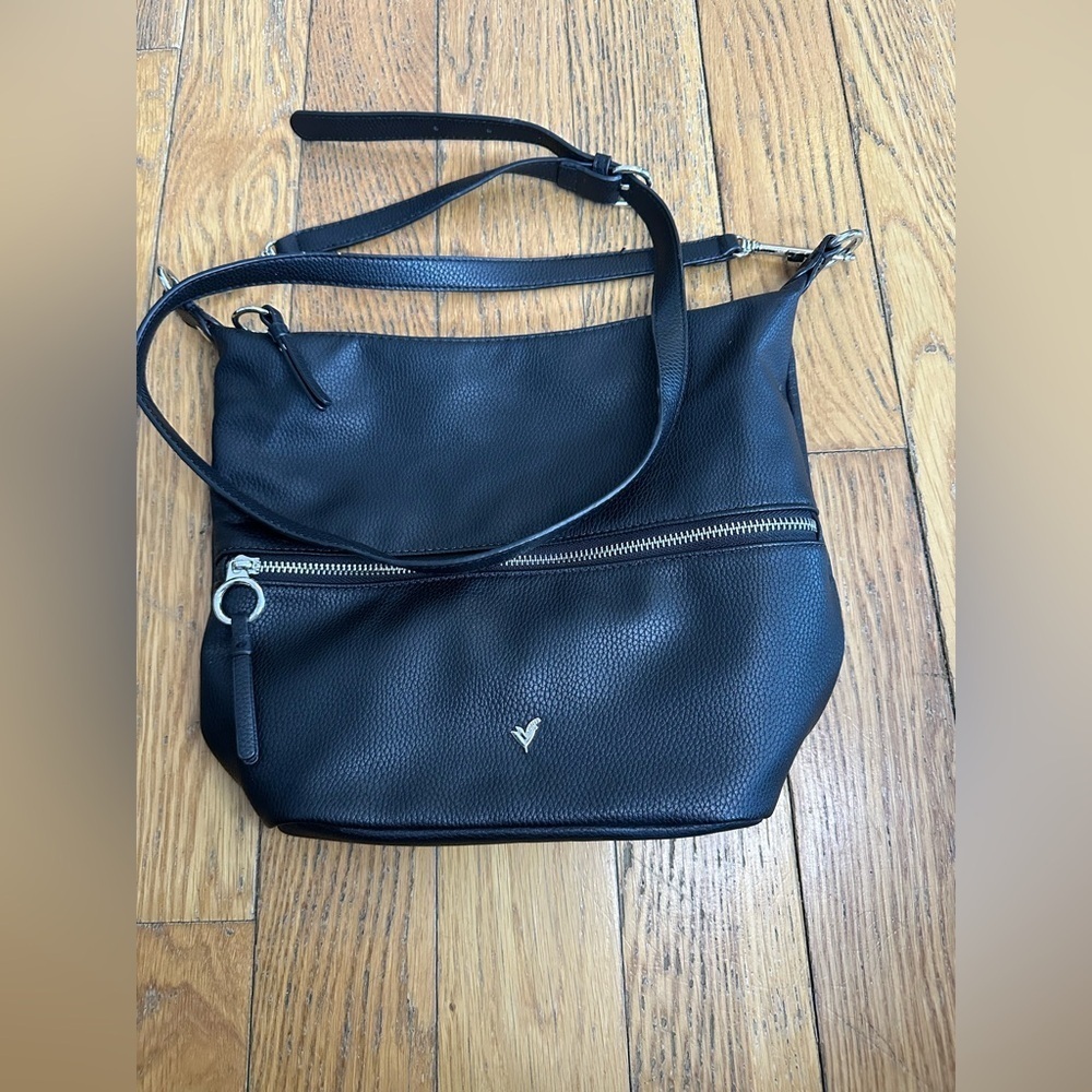 Lily & Ivy - Woman’s Black Vegan Leather Crossbody Bag Purse